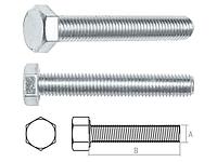 Болт М6х35 мм шестигр., цинк, кл.пр. 8.8, DIN 933 (100 шт в карт. уп.) STARFIX