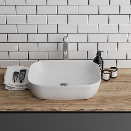 Умывальник накладной GR-3020  50,5*40,5*14 белый, фото 2