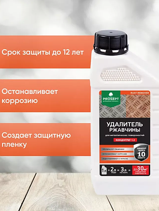 PROSEPT RUST REMOVER Удалитель ржавчины конц.1:2  1 л, фото 2