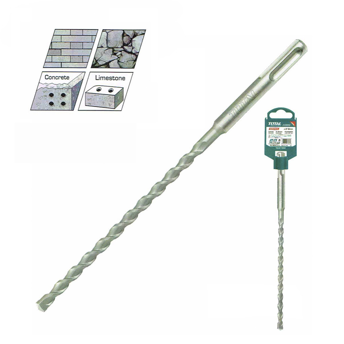 Бур SDS-plus 16x100x160 TOTAL TAC311601