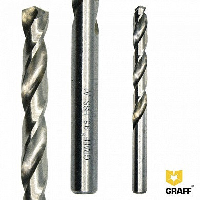 Сверло по металлу 9,5 мм HSS A1 GRAFF, фото 2