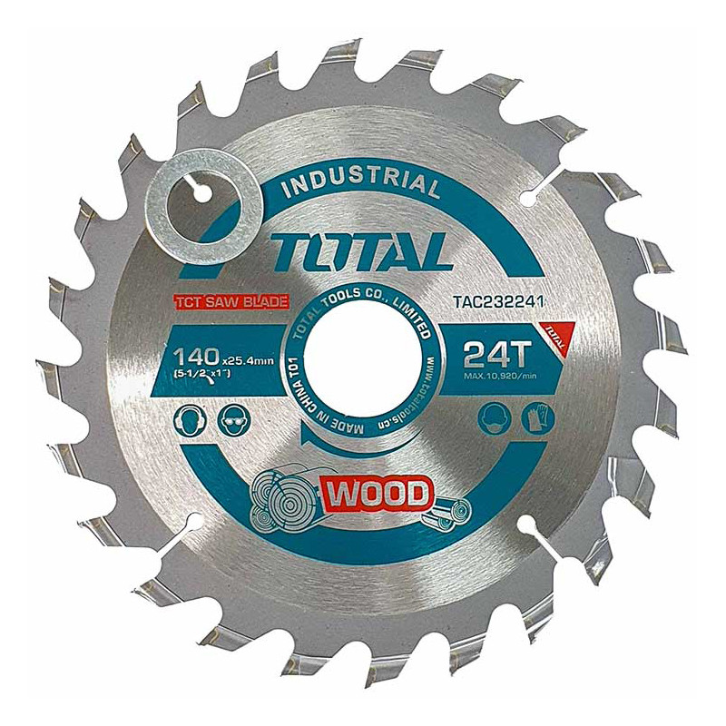 Диск пильный 140x25,4 мм 24 зуба по дереву TOTAL TAC232241