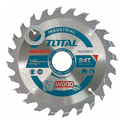Диск пильный 140x25,4 мм 24 зуба по дереву TOTAL TAC232241, фото 2