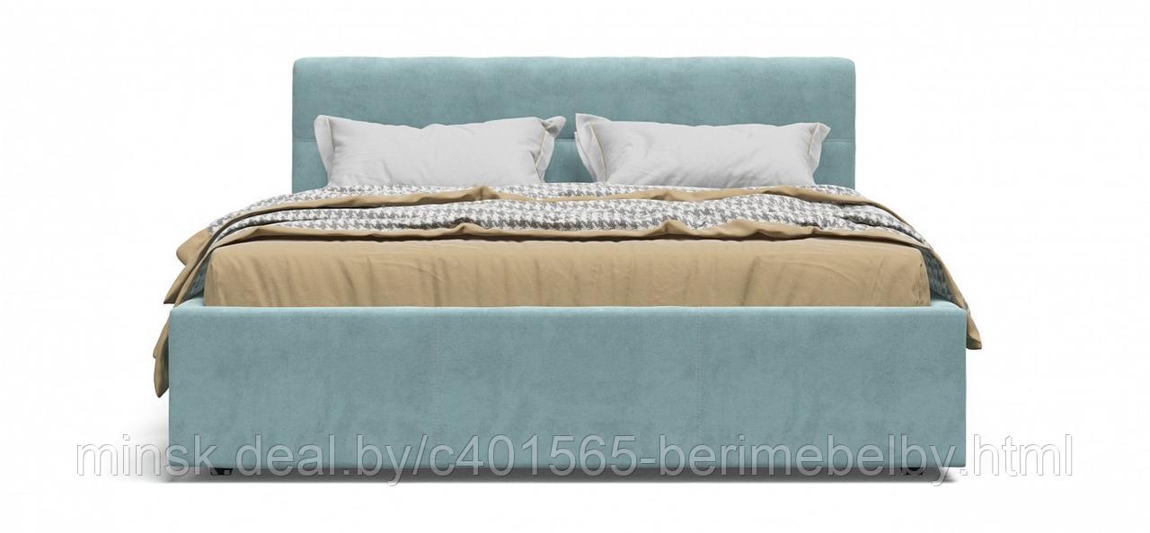 Кровать Белла велюр MONOLIT Aqua NEW + ПМ 160*200