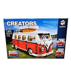 Конструктор Creator Автофургон Фольксваген Т1, King 23220, 1334 детали аналог 10220