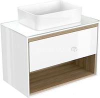 Cersanit Тумба под умывальник со столешницей Louna 80 SZ-LOU80-BL/WH
