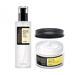 Набор для лица с муцином улитки COSRX (Эссенция, 100 мл - крем, 100 мл)