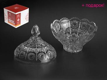 SAKURA Иран, исламская респ Конфетница стеклянная с крышкой, 170 мм, Мэй-жи (Mey-ji), SAKURA