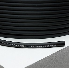 SHNOOR 215BLK кабель акустический гибкий, 2x1.5мм, d7.2
