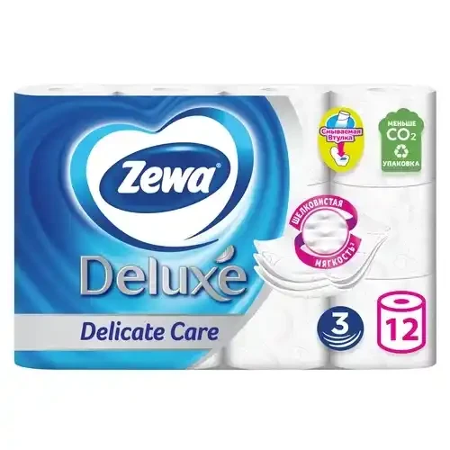 Бумага туалетная Zewa Deluxe белая (pure wite) 12 рул
