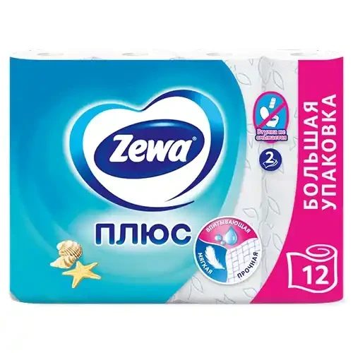 Ароматизированная туалетная бумага Zewa плюс океан 12 рул