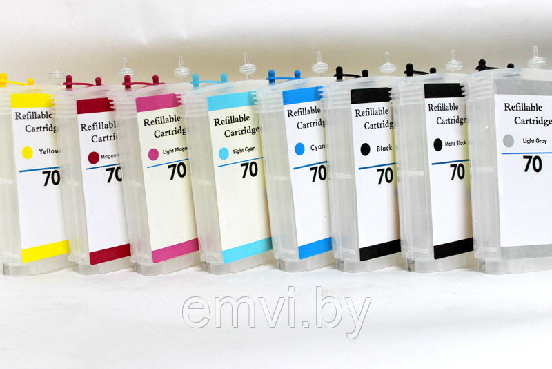 Перезаправляемые картриджи (ПЗК) для HP DesignJet z2100 (8 colors) без чипов