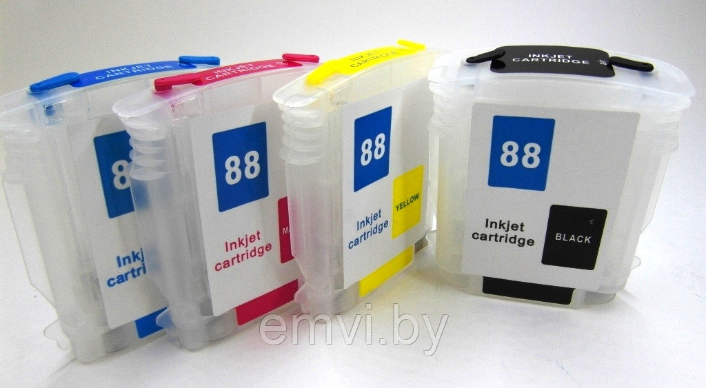 Перезаправляемые картриджи (ПЗК) для  HP OfficeJet k550 / k8600 с авточипом