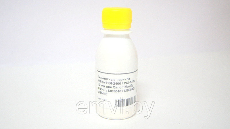 Пигментные чернила Yellow PGI-2400 / PGI-1400 100мл для Canon Maxify iB4040 / MB5040 / MB2040 / MB5440