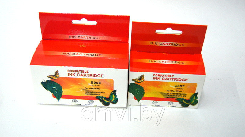 Комплект картриджей T007, T008 для EPSON Stylus Photo 790, 870, 875DC, 890, совместимый