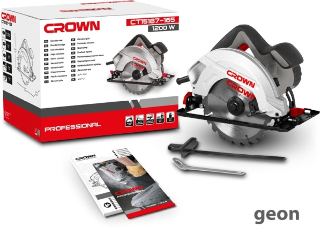 Дисковая (циркулярная) пила Crown CT15187-165