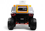 Детский электромобиль RiverToys E007EE (серо-оранжевый) Полноприводный Jeep Rubicon, фото 3