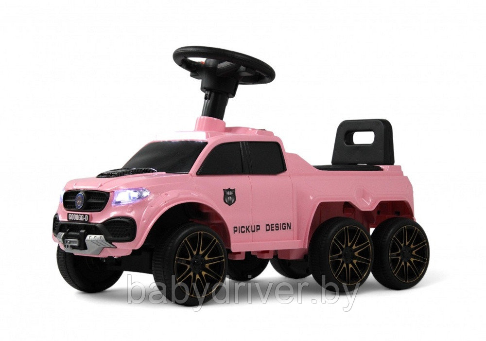 Детский толокар RiverToys G008GG-D (розовый) Mercedes