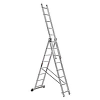 Лестница трехсекционная алюминиевая SKIPER VL3-9 (3x9шт, 259/430/602см, 150кг, ширина 48см)