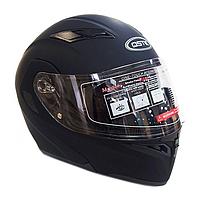 Шлем мотоциклетный пластиковый QSTK CH-101 Matt Black L 59-60