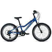 Велосипед FORWARD TWISTER 20 1.0 (20"рост. 10") 2021, синий/белый, RBKW1J307007