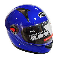 Шлем мотоциклетный пластиковый QSTK CH-802 blue with decals L