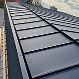 Кликфальц RoofArt ArtClick RA4 0,53мм GreenCoat Pural BT цинк 350 г/м² черный, фото 8
