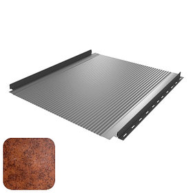 Кликфальц RoofArt ArtClick RA4 0,53мм GreenCoat Pural BT цинк 350 г/м² патинированная имитация ржавчины