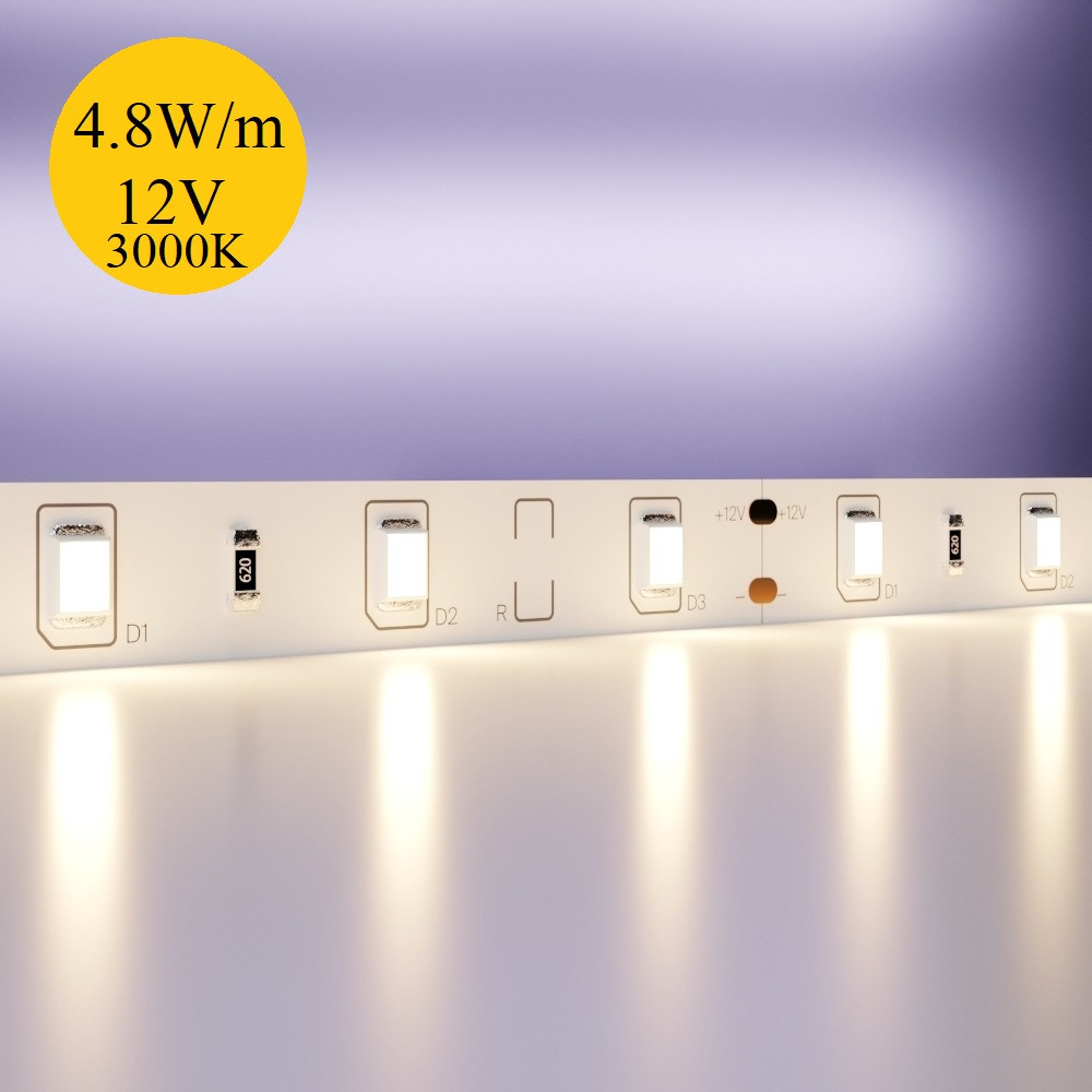 Светодиодная лента Maytoni 4.8W/m 12V 5m IP20 3000К тёплый