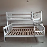 Двухъярусная кровать СОНЯ (массив березы / массив ольхи) 90х200/140х200 см, фото 5