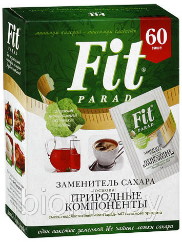 Заменитель сахара ФитПарад № 7 саше, 60шт*1г 1/32, фото 2