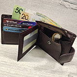 Компактный кошелёк портмоне коричневый L560-207 brown, фото 3