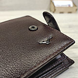 Компактный кошелёк портмоне коричневый L560-207 brown, фото 2