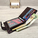 Компактный кошелёк портмоне коричневый L560-207 brown, фото 7