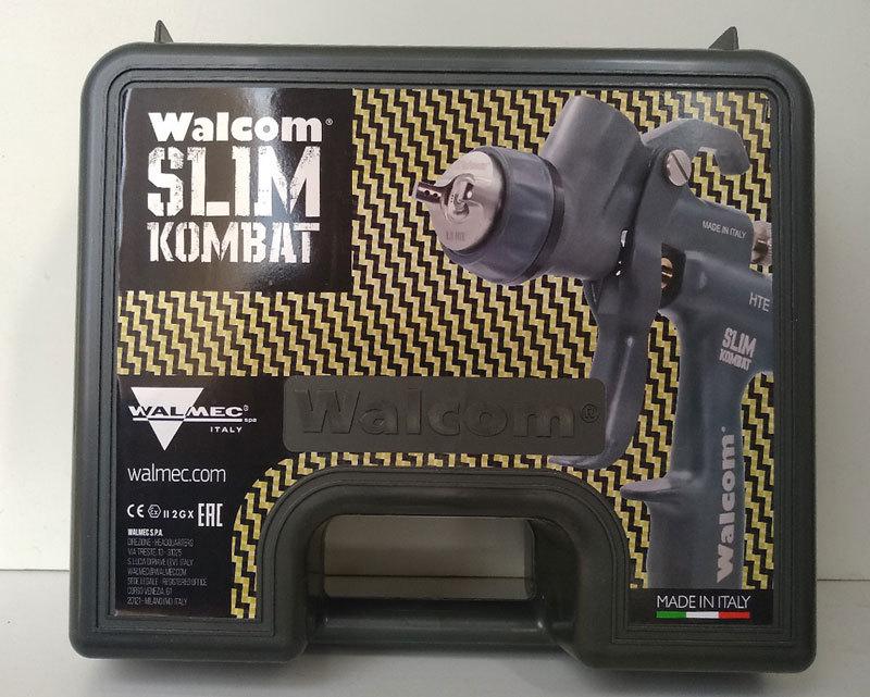 Краскопульт композитный WALCOM Slim Kombat HVLP 2,2 с бачком 0,6 л, и манометром