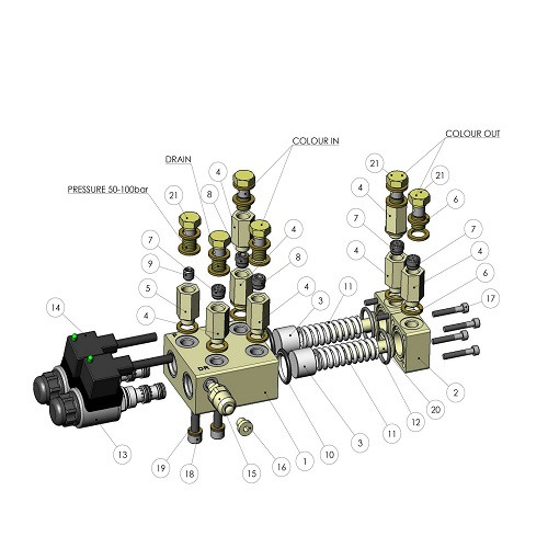 Насос цветомаркировки (опция) 25RH (RHS) 21511510