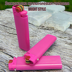 Зажигалка кремниевая газовая Bright Style, Розовый