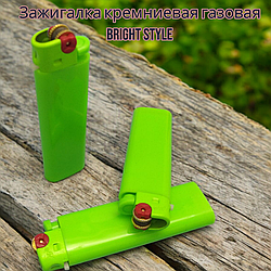 Зажигалка кремниевая газовая Bright Style, Зеленый