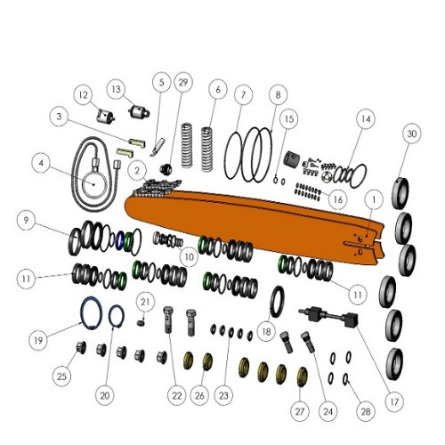 Комплект запасных частей 25RH (RHS) 21511435