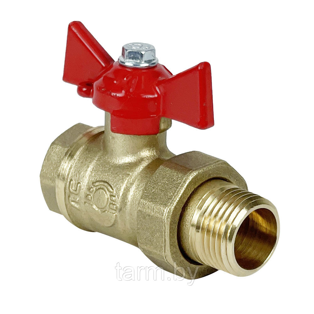 Кран шаровый 11б27п Ду15 (1/2") Ру1,6МПа (американка) Valfex