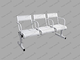 Скамья металлическая трехсекционная (3ТЛ)