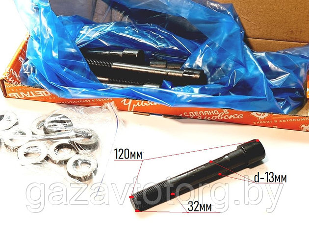 Комплект болтов ГБЦ для двигателя ЗМЗ 405, 406, 409, ЕВРО 2, (10шт.), № 127, фото 2