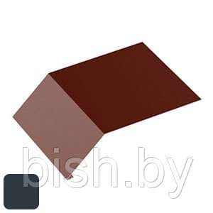 Капельник RoofArt 208/178x2000мм 0,53мм GreenCoat Pural BT цинк 275 г/м² антрацитовый серый