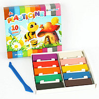 Пластилин 10цв 200г со стеком DV-5748-10, РФ