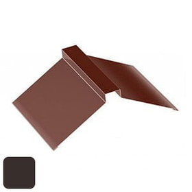 Коньковая планка прямая RoofArt 312x2000мм 0,53мм GreenCoat Pural BT цинк 275 г/м² темно-коричневый