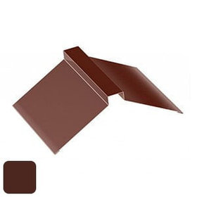 Коньковая планка прямая RoofArt 312x2000мм 0,53мм GreenCoat Pural BT цинк 275 г/м² коричневый