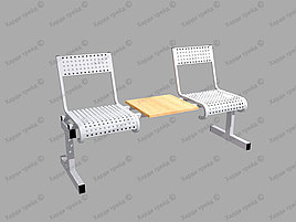 Скамья металлическая трехсекционная (3ТСт)
