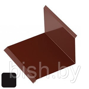 Планка примыкания верхняя RoofArt 250x2000мм 0,53мм GreenCoat Pural BT цинк 275 г/м² черный
