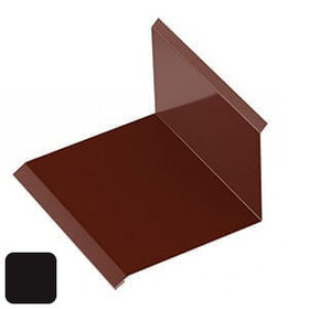Планка примыкания верхняя RoofArt 250x2000мм 0,53мм GreenCoat Pural BT цинк 275 г/м² черный