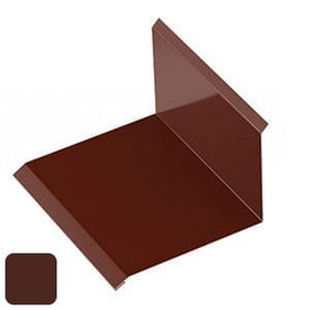 Планка примыкания верхняя RoofArt 250x2000мм 0,53мм GreenCoat Pural BT цинк 275 г/м² коричневый